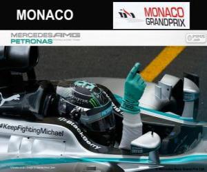 Puzzle Νίκο Ρόζμπεργκ γιορτάζει τη νίκη του στο Grand Prix του Μονακό 2014